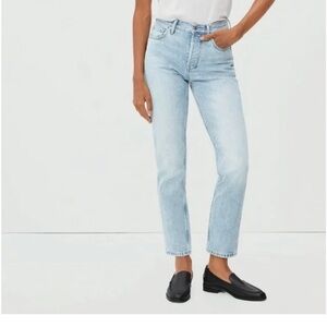 Everlane Women's The 90’s cheeky Jean organic cotton 25 crop light wash blue